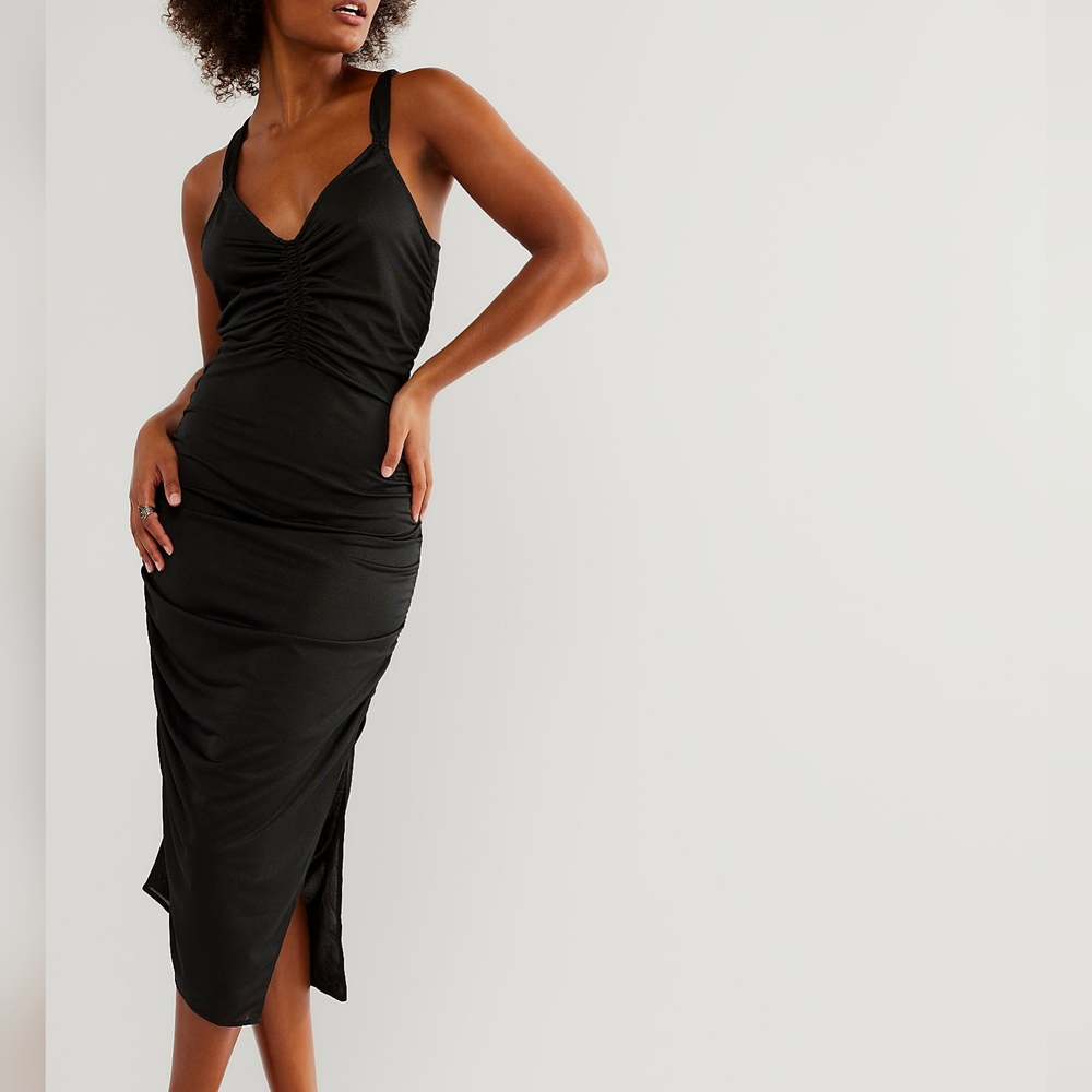 FREE PEOPLE Another Something Midi Slip Dress - SMALL